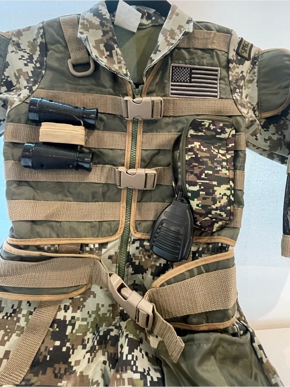 Military Style Tactical Jumpsuit in Olive & Digital Camo